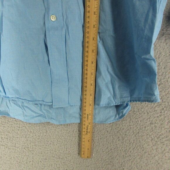 Donald Trump Shirt Mens 16.5x34/35 Blue Houndstooth Signature Collection - Picture 6 of 10